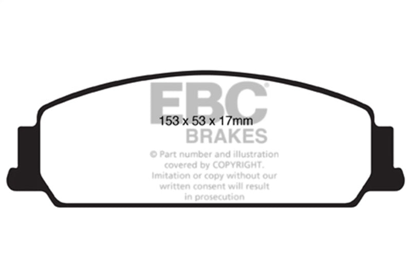 EBC DP41833R - EBCDP41833R - EBC 08-10 Pontiac G8 3.6 Yellowstuff Front Brake Pads - Shipped in Europe - Tuningsupply.com