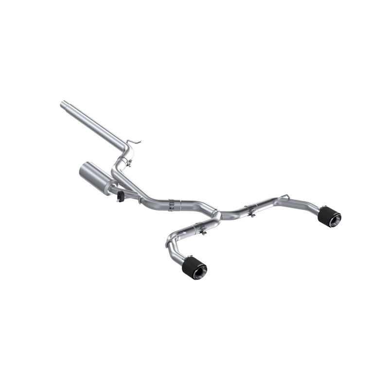 MBRP PS46173CF - MBRPS46173CF - MBRP 2022 VW Golf GTI MK8 T304 SS 3in Cat-Back Exhaust 2.5in Dual Split Rear w/ Carbon Fiber Tips - Shipped in Europe - Tuningsupply.com