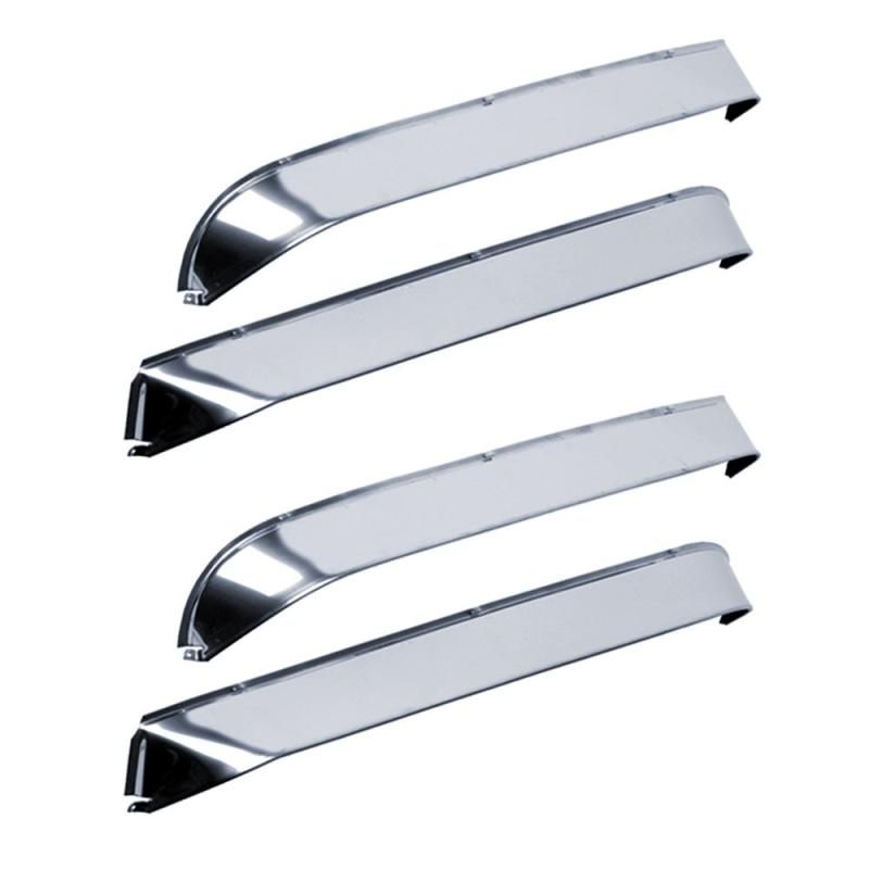 AVS 14412 - AVS14412 - AVS 84-96 Jeep Cherokee (4 Door) Ventshade Front & Rear Window Deflectors 4pc - Stainless - Shipped in Europe - Tuningsupply.com
