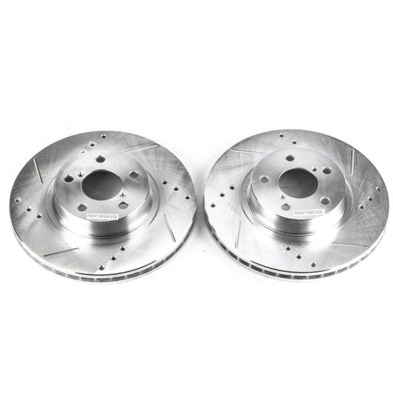 PowerStop JBR730XPR - PSBJBR730XPR - Power Stop 05-06 Saab 9-2X Front Evolution Drilled & Slotted Rotors - Pair - Shipped in Europe - Tuningsupply.com