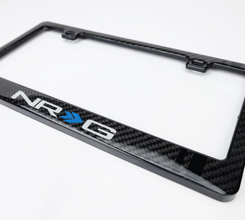 NRG - NRGCARB-P200N - NRG Carbon License Plate Frame/ Fiber Poly Dip Finish Wet w/ NRG Logo - Shipped in Europe - Tuningsupply.com