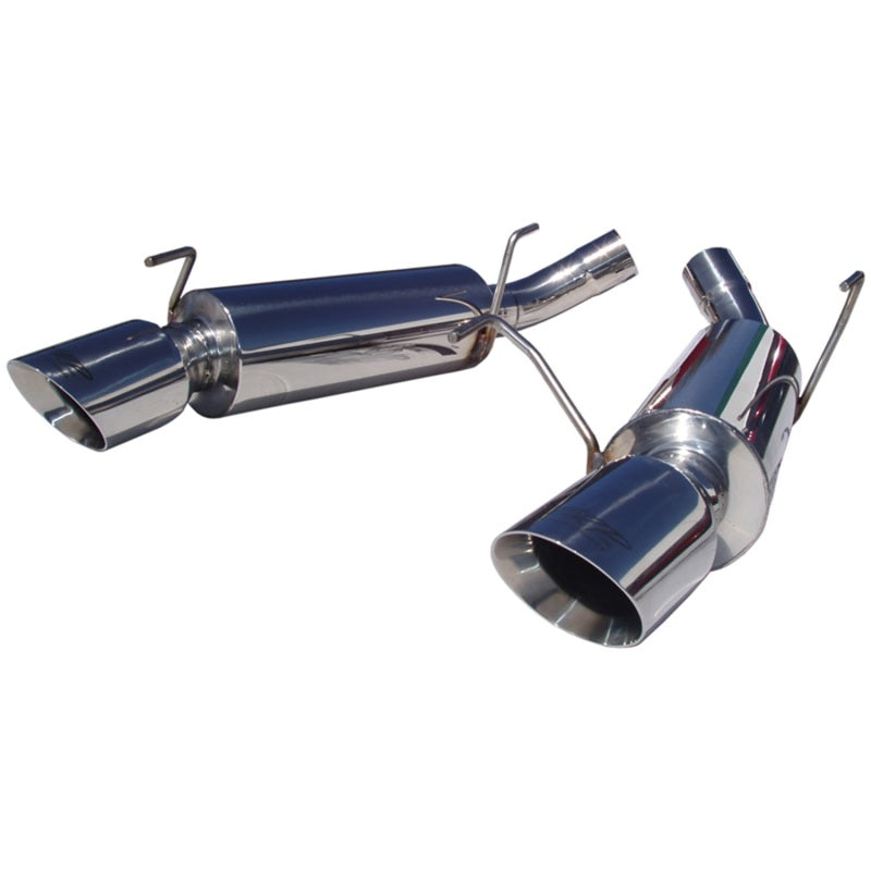 MBRP PS7200304 - MBRPS7200304 - MBRP 05-10 Ford Mustang GT 5.0/Shelby GT500 Dual Mufflers Axle Back Split Rear T304 - Shipped in Europe - Tuningsupply.com