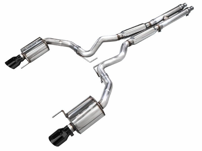 AWE Tuning 3015-33650 - AWE3015-33650 - AWE 2024 Ford Mustang GT Fastback S650 RWD Touring Catback Exhaust w/ Dual Diamond Black Tips - Shipped in Europe - Tuningsupply.com