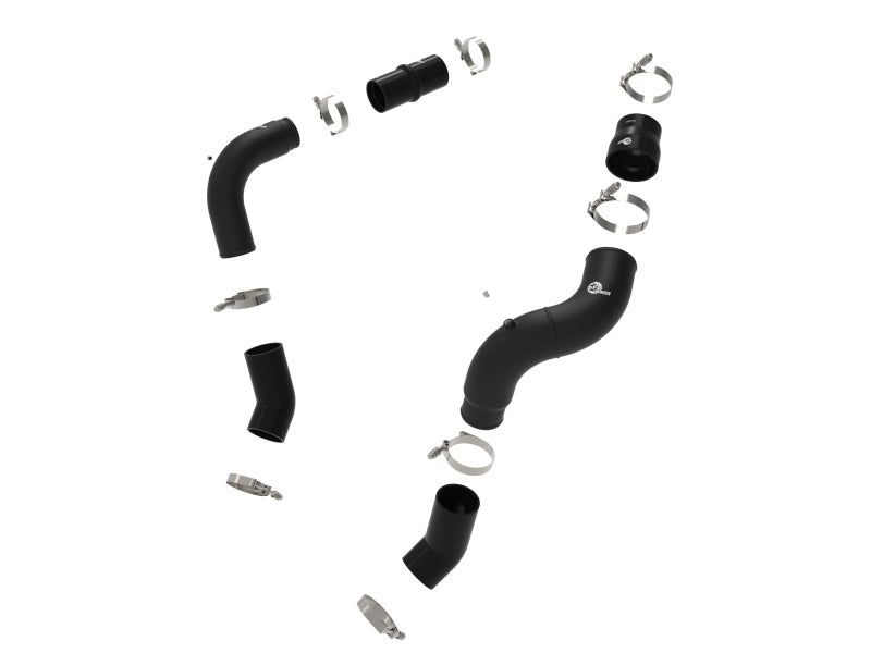 aFe 46-20814-B - AFE46-20814-B - aFe BladeRunner 3in & 3-1/2in AL Hot and Cold Charge Pipe Kit Black RAM Diesel Trucks 25-26 L6-6.7L - Shipped in Europe - Tuningsupply.com