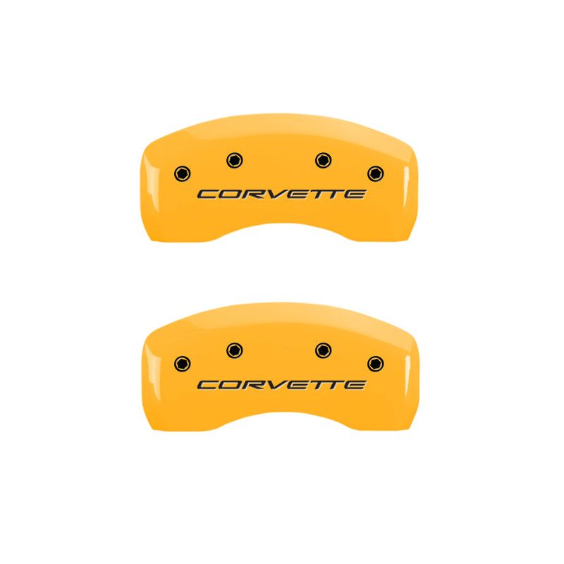 MGP 13007SCV5YL - MGP13007SCV5YL - MGP 4 Caliper Covers Engraved Front & Rear C5/Corvette Yellow finish black ch - Shipped in Europe - Tuningsupply.com