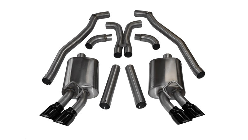 CORSA Performance 14971BLK - COR14971BLK - Corsa 2012-2015 Chevrolet Camaro Coupe ZL1 6.2L V8 Black Sport Cat-Back + XO Exhaust - Shipped in Europe - Tuningsupply.com