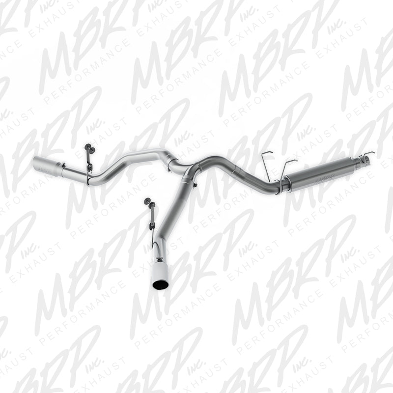 MBRP PS5150AL - MBRPS5150AL - MBRP 14-16 Ram 2500/3500 6.4L 4in AL Single Side Dual Outlet Cat Back Exhaust - Shipped in Europe - Tuningsupply.com