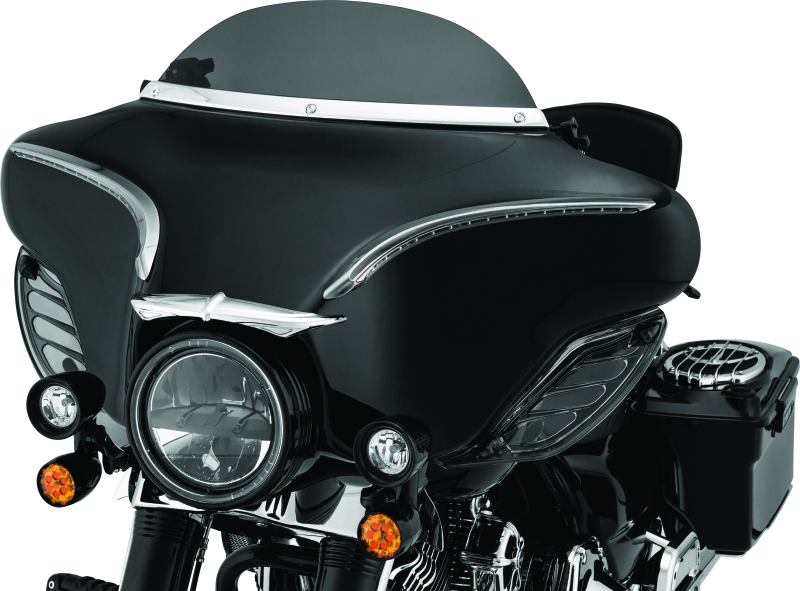 Kuryakyn 1310 - KUR1310 - Kuryakyn Smooth Windshield Trim 96-13 Touring Chrome - Shipped in Europe - Tuningsupply.com