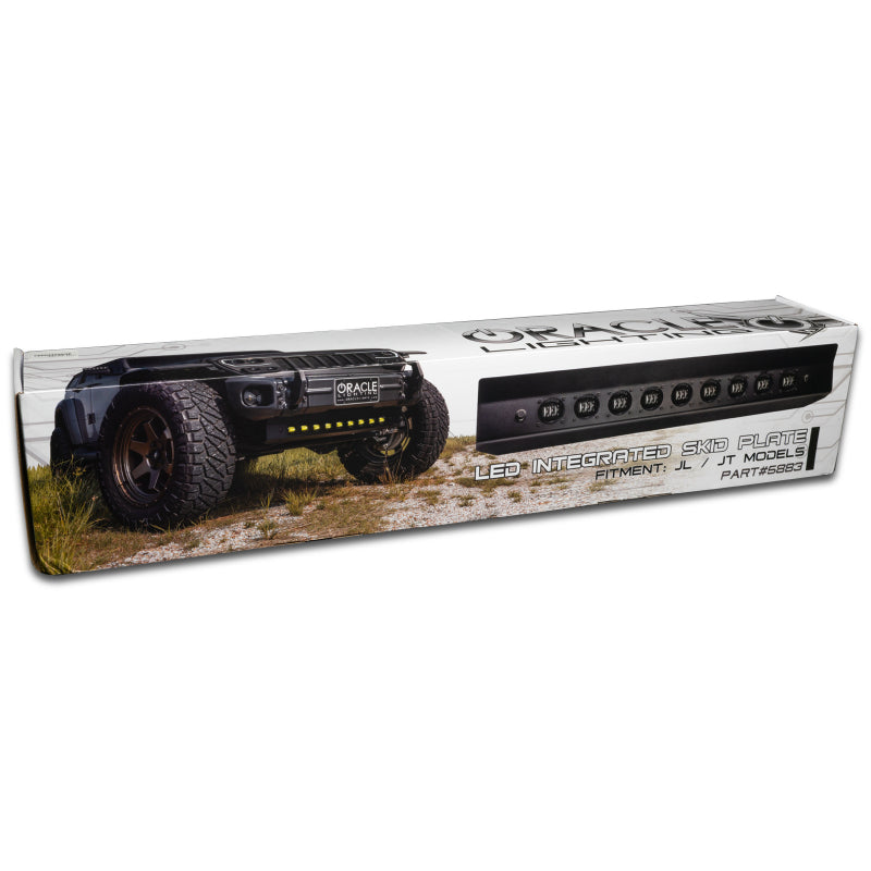 ORACLE Lighting 5883-005 - ORL5883-005 - ORACLE Lighting 18-22 Jeep Wrangler JL Skid Plate w/ Integr LED Emitters - Amber - Shipped in Europe - Tuningsupply.com