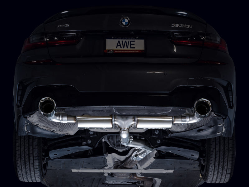 AWE Tuning 3015-32429 - AWE3015-32429 - AWE 19-23 BMW 330i / 21-23 BMW 430i Base G2X Touring Axle Back Exhaust - Chrome Silver - Shipped in Europe - Tuningsupply.com