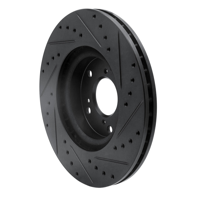 R1 Concepts 633-59045L - RNC633-59045L - R1 02-15 Acura CSX Front Left Drilled & Slotted Black Brake Rotor - Shipped in Europe - Tuningsupply.com