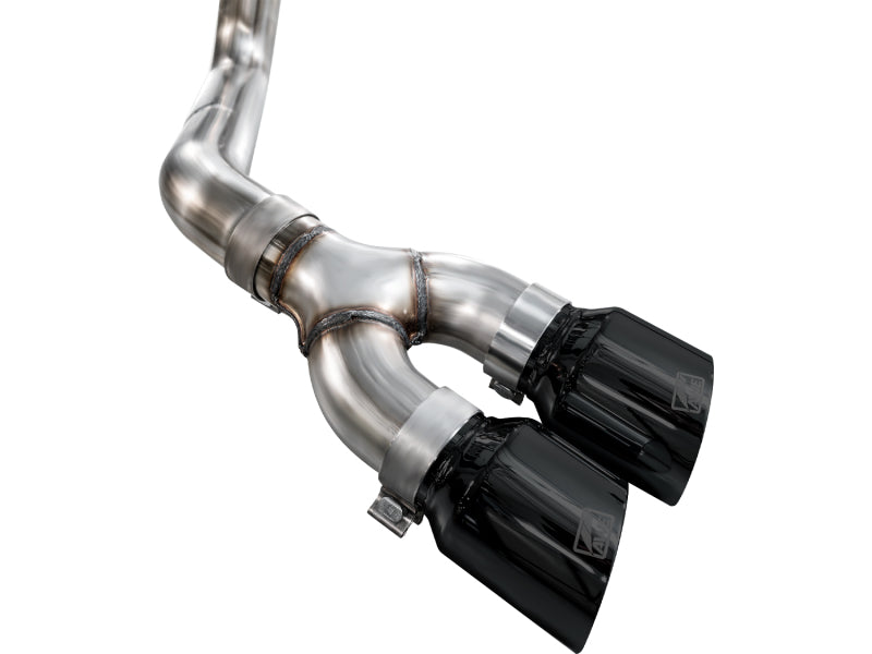 AWE Tuning 3015-33145 - AWE3015-33145 - AWE 21-25 Ford F150 (14th Gen Reg Cab) Cat-Back Exhaust - 4.5in Dual Side Exit Diamond Black Tips - Shipped in Europe - Tuningsupply.com