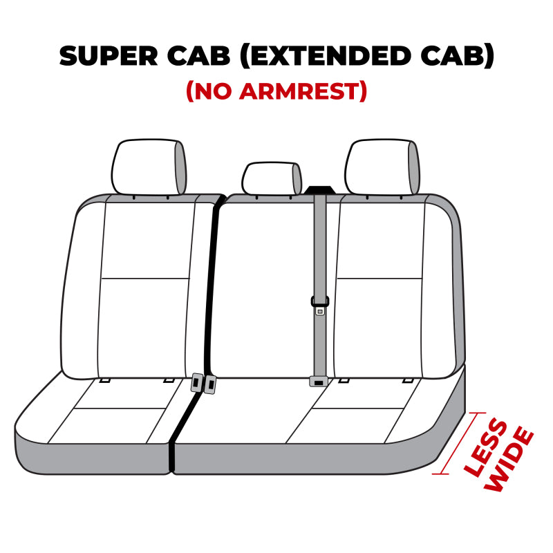 Covercraft SS8493PCCH - CVRSS8493PCCH - Covercraft 19-24 Ford F-250 Polycotton SeatSaver Custom Second Row Seat Covers - Charcoal - Shipped in Europe - Tuningsupply.com