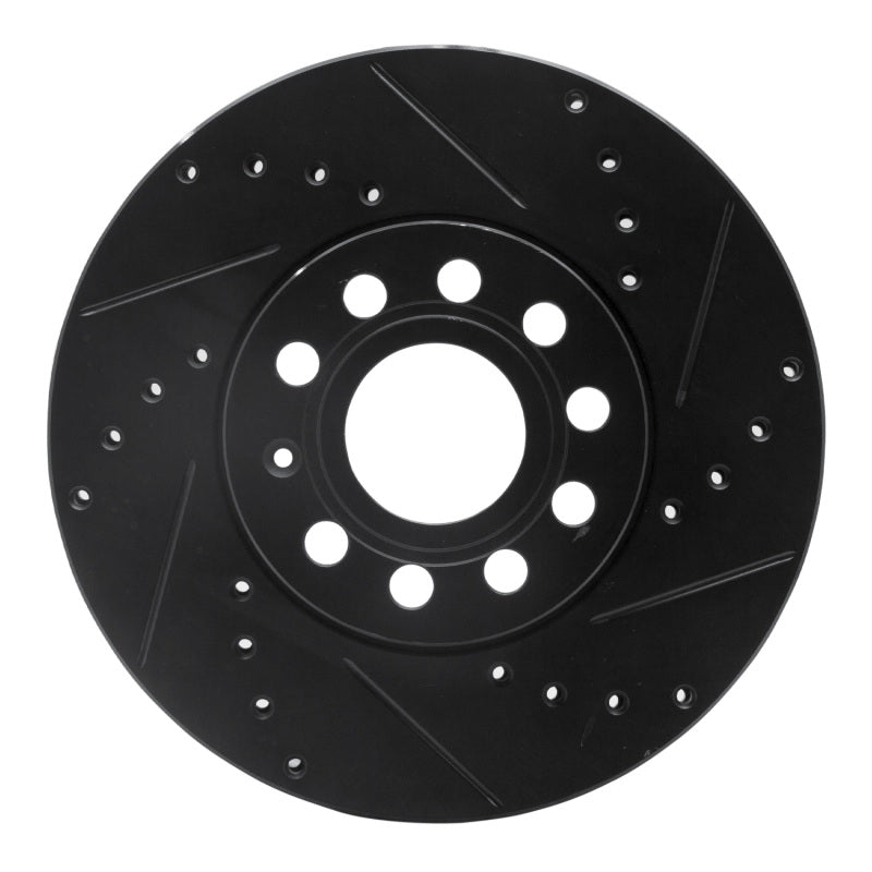 R1 Concepts 633-74028R - RNC633-74028R - R1 05-25 Audi A3 (Mexico) Front Right Drilled & Slotted Black Brake Rotor - Shipped in Europe - Tuningsupply.com