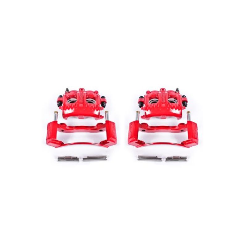 PowerStop S4652 - PSBS4652 - Power Stop 97-02 Ford Expedition Front Red Calipers w/Brackets - Pair - Shipped in Europe - Tuningsupply.com