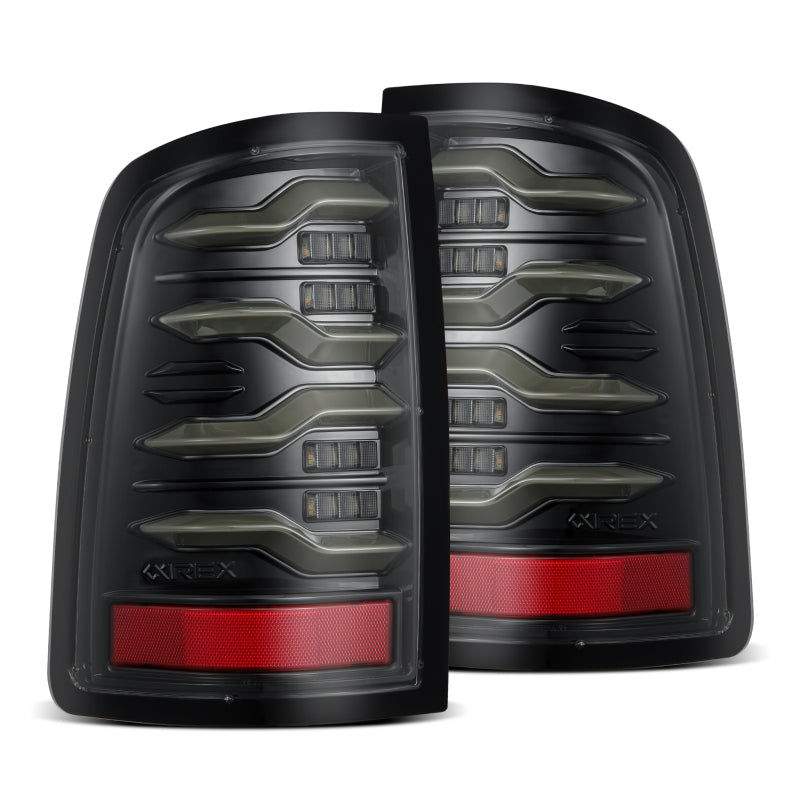 AlphaRex 640003 - ARX640003 - AlphaRex 09-18 Dodge Ram Luxx-Series LED Tail Lights Alpha-Black w/ Activation Light & Seq. Signal - Shipped in Europe - Tuningsupply.com