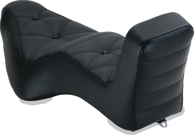 Mustang Motorcycle 79012AB - MMP79012AB - Mustang 08-21 HD Electra Glide,Rd Glide,Rd King,Str Glide Driver Backrest - Black w/ Red Stitching - Shipped in Europe - Tuningsupply.com