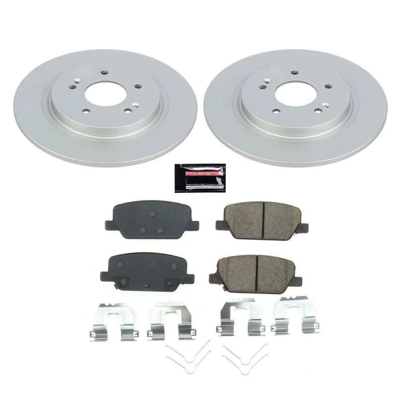 PowerStop CRK8310 - PSBCRK8310 - Power Stop 2019 Hyundai Santa Fe Rear Z17 Evolution Geomet Coated Brake Kit - Shipped in Europe - Tuningsupply.com