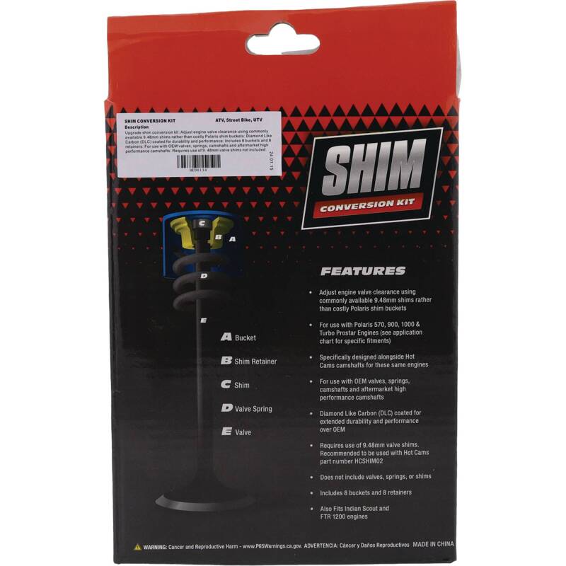 Hot Cams HC00134 - HOCHC00134 - Hot Cams 19-20 FTR 1200 Rally LE/2019 FTR 1200 S Shim Conversion Kit - Shipped in Europe - Tuningsupply.com