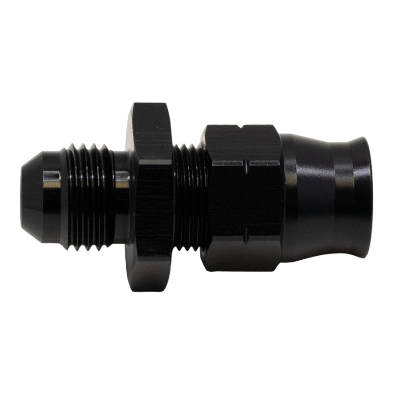 DeatschWerks 6-02-0109-B - DWK6-02-0109-B - DeatschWerks 6AN Male Flare to 3/8in Hardline Compression Adapter - Anodized Matte Black - Shipped in Europe - Tuningsupply.com