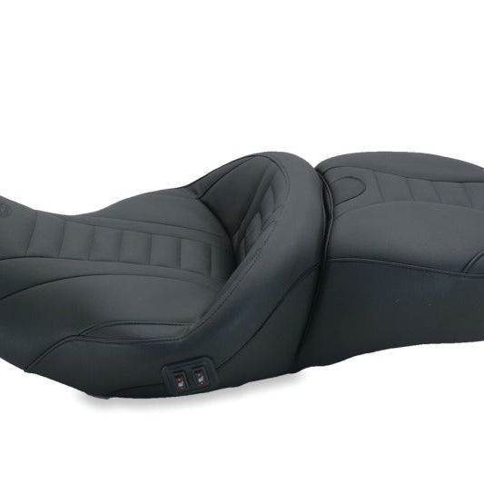Mustang Motorcycle 79007 - MMP79007 - Mustang 08-21 Harley Electra Glide, Rd Glide, Rd King, Str Glide Heated 1PC Seat Deluxe-Black - Shipped in Europe - Tuningsupply.com