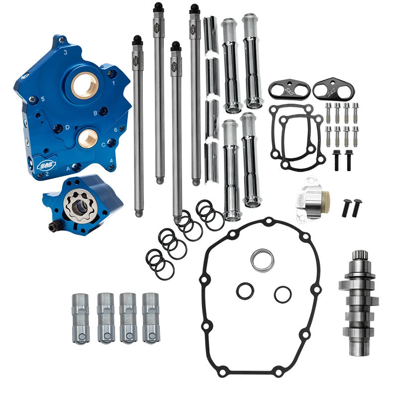 S&S Cycle 310-1450 - SSC310-1450 - S&S Cycle 24-26 Water Cooled M8 Models Chain Drive HPT542 Cam Chest Kit w/ Chrome Pushrod Tubes - Shipped in Europe - Tuningsupply.com