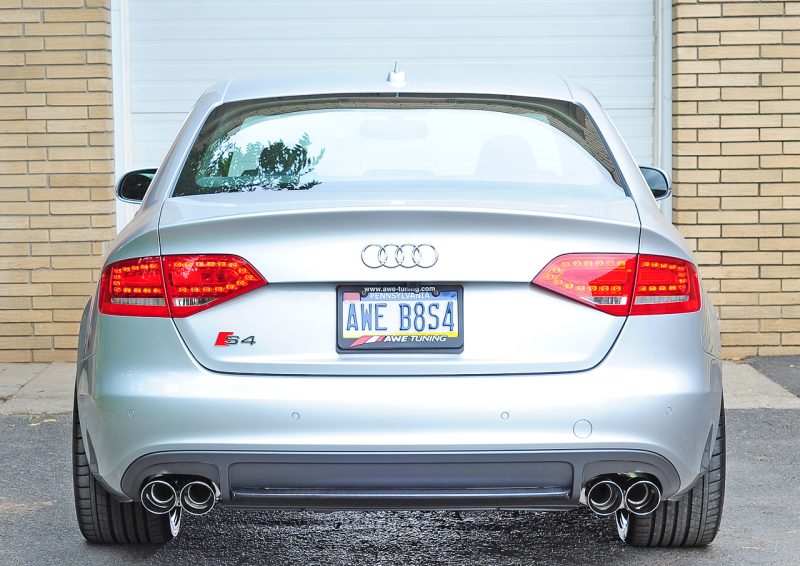 AWE Tuning 3010-42018 - AWE3010-42018 - AWE Tuning Audi B8 / B8.5 S4 3.0T Touring Edition Exhaust - Chrome Silver Tips (90mm) - Shipped in Europe - Tuningsupply.com