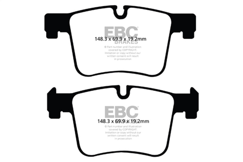 EBC DP62105 - EBCDP62105 - EBC 11+ BMW X3 2.0 Turbo (F25) Greenstuff Front Brake Pads - Shipped in Europe - Tuningsupply.com
