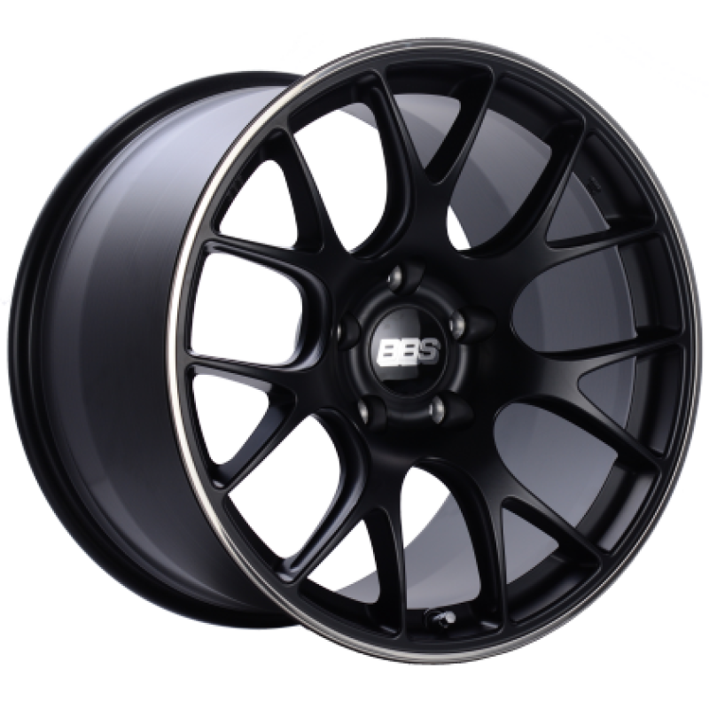 BBS CH122BPO - BBSCH122BPO - BBS CH-R 19x8.5 5x112 ET40 Satin Black Polished Rim Protector Wheel -82mm PFS/Clip Required - Shipped in Europe - Tuningsupply.com