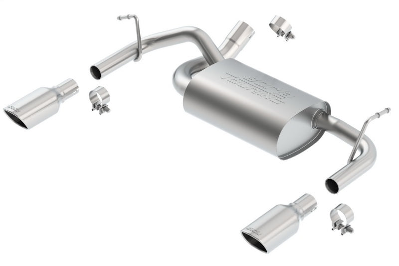 Borla 11834 - BOR11834 - Borla 12-16 Jeep Wrangler 3.6L AT/MT 4WD Single Split Rr Exit Touring Exhaust (rear section only) - Shipped in Europe - Tuningsupply.com