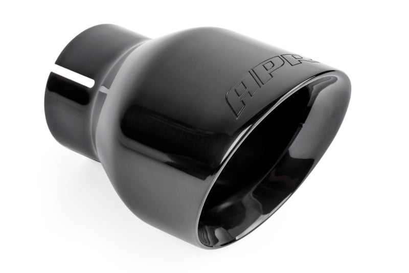 APR TPK0003 - APRTPK0003 - APR Double-Walled 4in Slash-Cut Tips - Polished Diamond Black - Set of 2 - Shipped in Europe - Tuningsupply.com