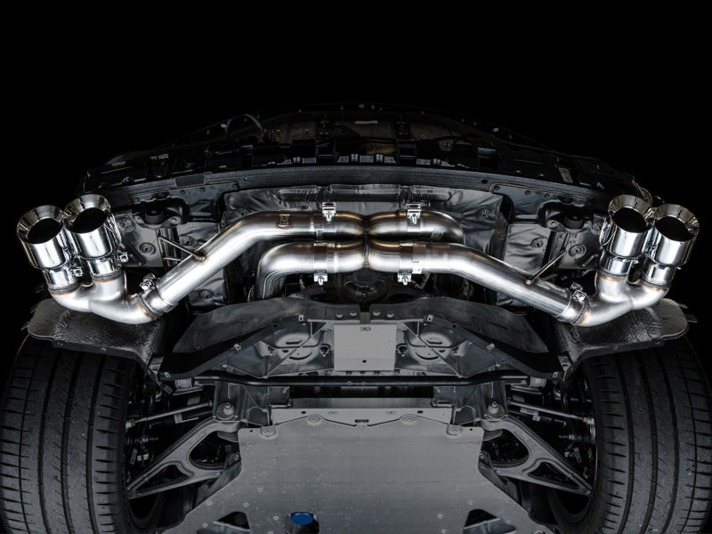 AWE Tuning 3020-42080 - AWE3020-42080 - AWE Tuning 2020 Chevrolet Corvette (C8) Track Edition Exhaust - Quad Chrome Silver Tips - Shipped in Europe - Tuningsupply.com