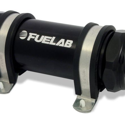 Fuelab 82832-1 - FLB82832-1 - Fuelab 828 In-Line Fuel Filter Long -8AN In/Out 6 Micron Fiberglass - Black - Shipped in Europe - Tuningsupply.com