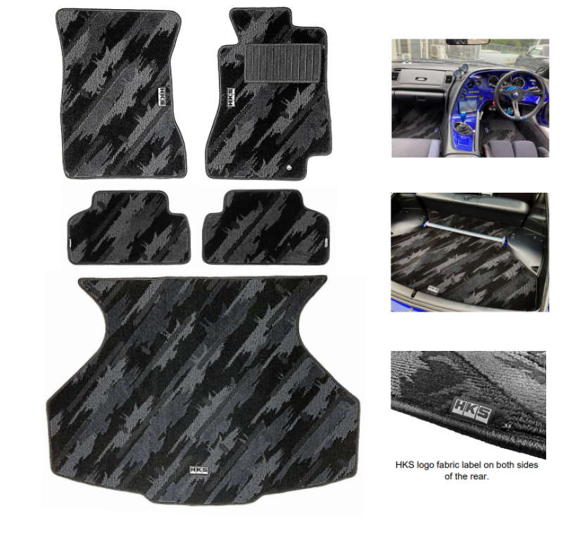 HKS 53001-AT024 - HKS53001-AT024 - HKS FLOOR MATS JZA80 FULL SET OCT RHD - Shipped in Europe - Tuningsupply.com