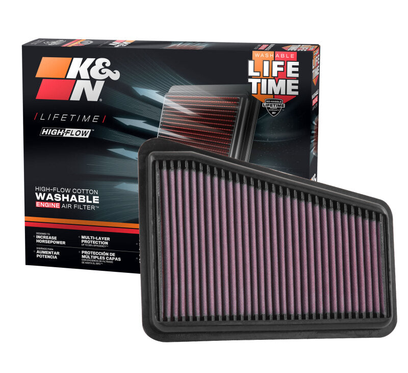 K&N Engineering 33-5068 - KNN33-5068 - K&N 2018 Kia Stinger GT V6-3.3L Right Side Drop In Air Filter - Shipped in Europe - Tuningsupply.com