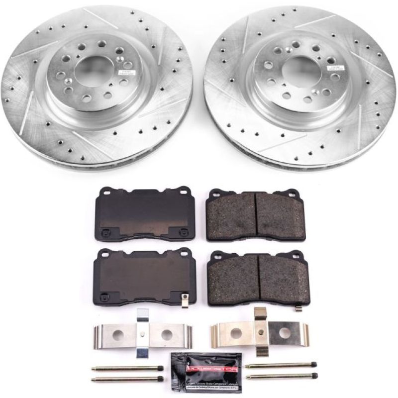 PowerStop K7869 - PSBK7869 - Power Stop 17-19 Honda Civic Front Z23 Evolution Sport Brake Kit - Shipped in Europe - Tuningsupply.com