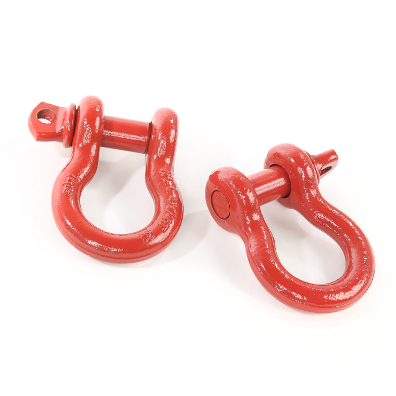 Rugged Ridge 11235.08 - RUG11235.08 - Rugged Ridge Red 3/4in D-Shackles - Shipped in Europe - Tuningsupply.com