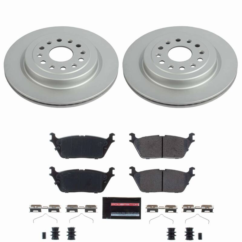 PowerStop CPK8184-23 - PSBCPK8184-23 - Power Stop 19-25 Ram 1500 Rear Z23 Coated Brake Kit - Shipped in Europe - Tuningsupply.com
