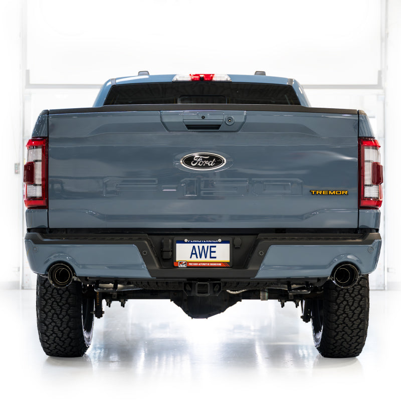 AWE Tuning 3020-33402 - AWE3020-33402 - AWE Tuning 2021+ Ford F-150 Tremor (w/ Bumper Cutouts) 0FG Non-Resonated Catback -Diamond Black Tips - Shipped in Europe - Tuningsupply.com