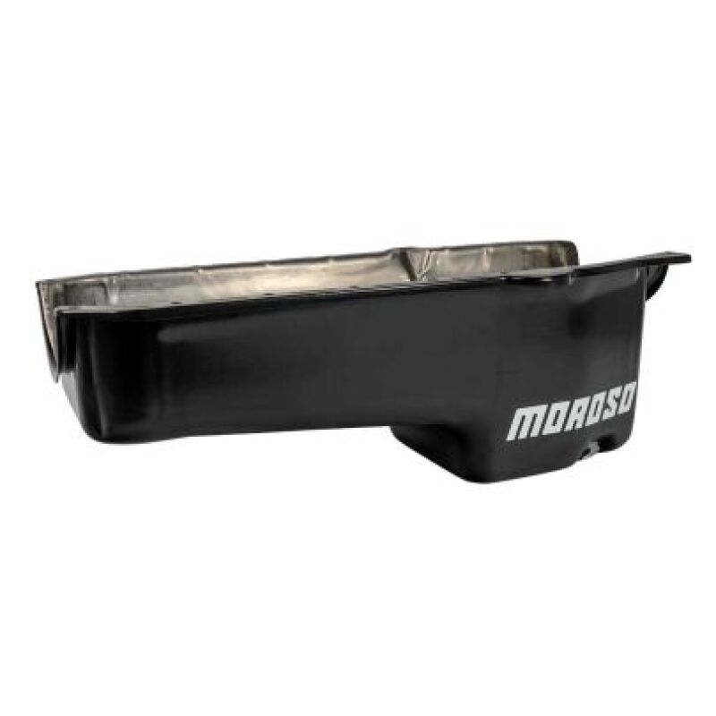 Moroso 20172 - MOR20172 - Moroso 1986+ Chevrolet Small Block (w/Passenger Side Dipstick) Wet Sump 5qt 7.5in Steel Oil Pan- Blk - Shipped in Europe - Tuningsupply.com