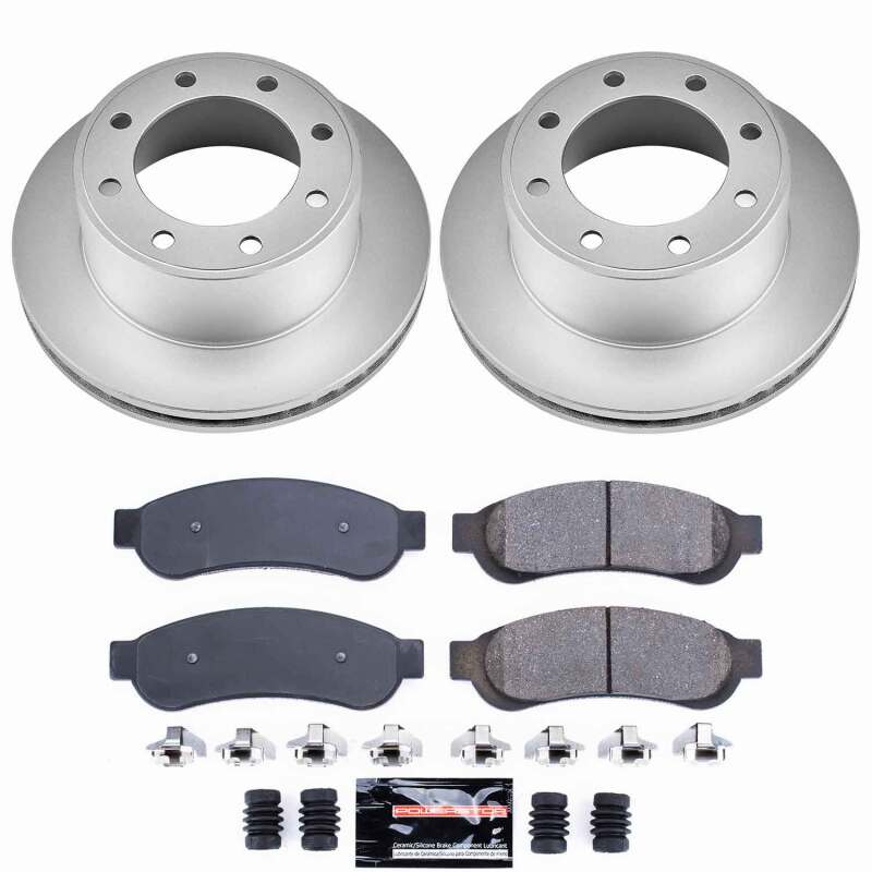 PowerStop CPK5578-23 - PSBCPK5578-23 - Power Stop 10-12 Ford F-250 Super Duty Rear Z23 Coated Brake Kit - Shipped in Europe - Tuningsupply.com