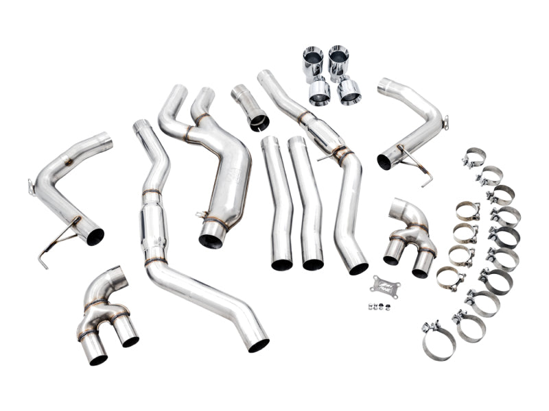 AWE Tuning 3020-42078 - AWE3020-42078 - AWE Tuning 2019+ BMW M340i (G20) Track Edition Exhaust - Quad Chrome Silver Tips - Shipped in Europe - Tuningsupply.com