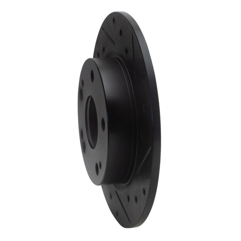 R1 Concepts 633-59059R - RNC633-59059R - R1 2016-2025 Honda Civic Hatchback Rear Right Drilled & Slotted Black Brake Rotor - Shipped in Europe - Tuningsupply.com