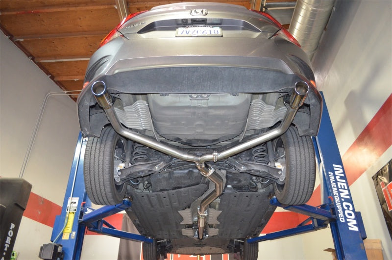 Injen SES1572TT - INJSES1572TT - Injen 16-20 Honda Civic 1.5L Turbo 4Cyl (Sedan) 63mm SS Cat-Back Exhaust w/ Dual Burnt Titanium Tips - Shipped in Europe - Tuningsupply.com