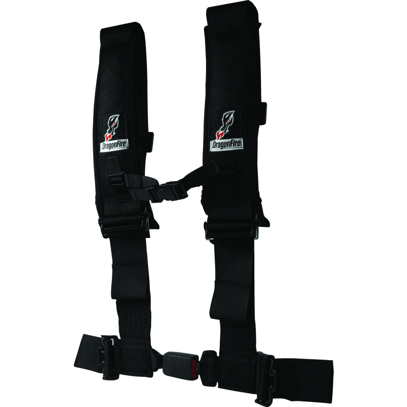 DragonFire Racing 522046 - DFR522046 - DragonFire Racing Harness H-Style- 4-Point- EZ-Adjust- 3in Buckle- Black - Shipped in Europe - Tuningsupply.com