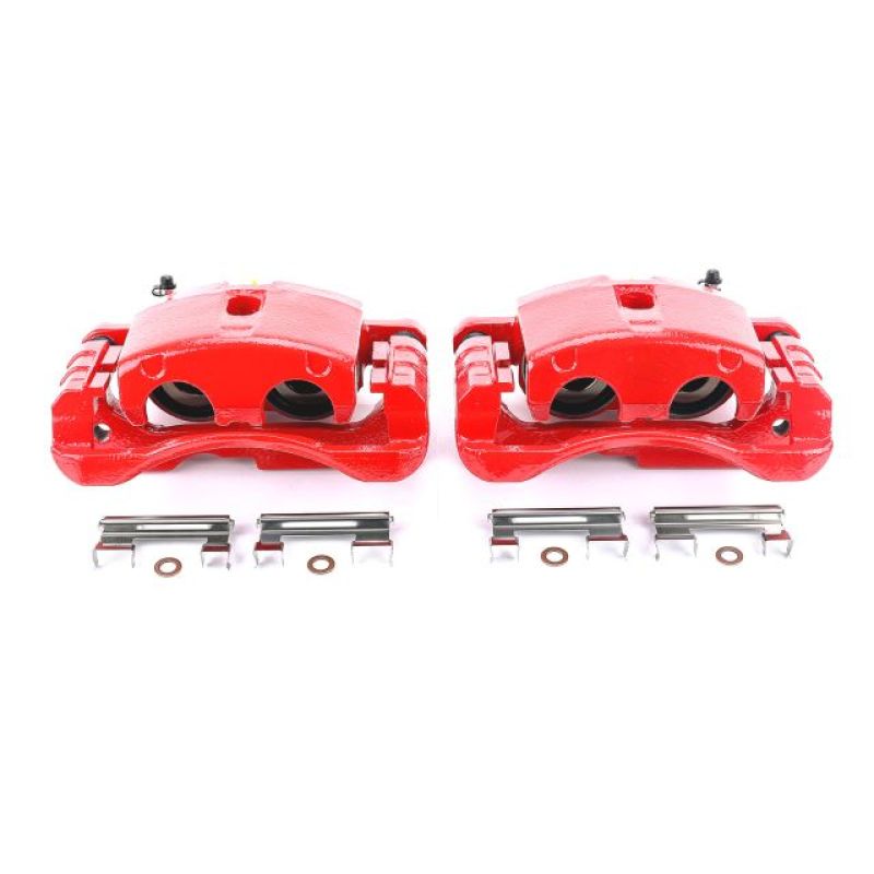 PowerStop S4728 - PSBS4728 - Power Stop 02-06 Cadillac Escalade Front or Rear Red Calipers w/Brackets - Pair - Shipped in Europe - Tuningsupply.com