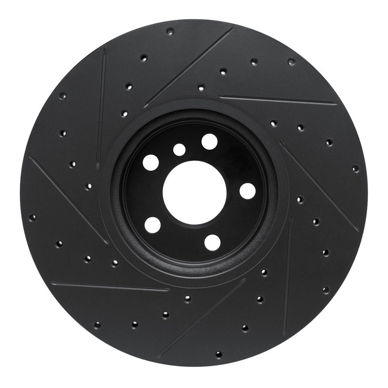 R1 Concepts 633-31134D - RNC633-31134D - R1 16-25 BMW 330e Left Front Drilled & Slotted Black Brake Rotor - Shipped in Europe - Tuningsupply.com