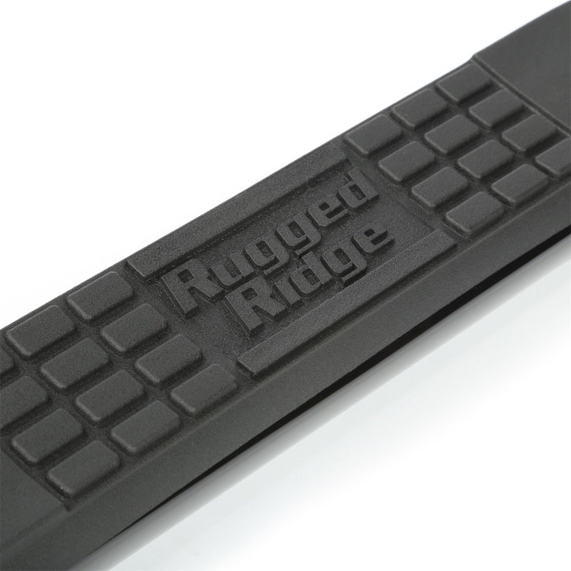 Rugged Ridge - RUG11590.05 - Rugged Ridge 3-In Round Side Steps Black 07-18 2-Door Jeep Wrangler - Shipped in Europe - Tuningsupply.com