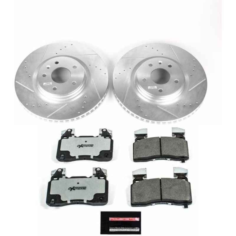 PowerStop K6534-26 - PSBK6534-26 - Power Stop 14-19 Chevrolet Corvette Front Z26 Street Warrior Brake Kit - Shipped in Europe - Tuningsupply.com