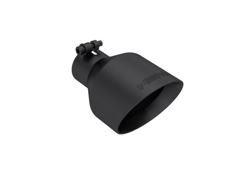 MBRP T5203BLK - MBRPT5203BLK - MBRP Black-Coated Tip 2.5in ID, 5in OD Out, 8in Length, Angle Cut, Dual Wall - Shipped in Europe - Tuningsupply.com